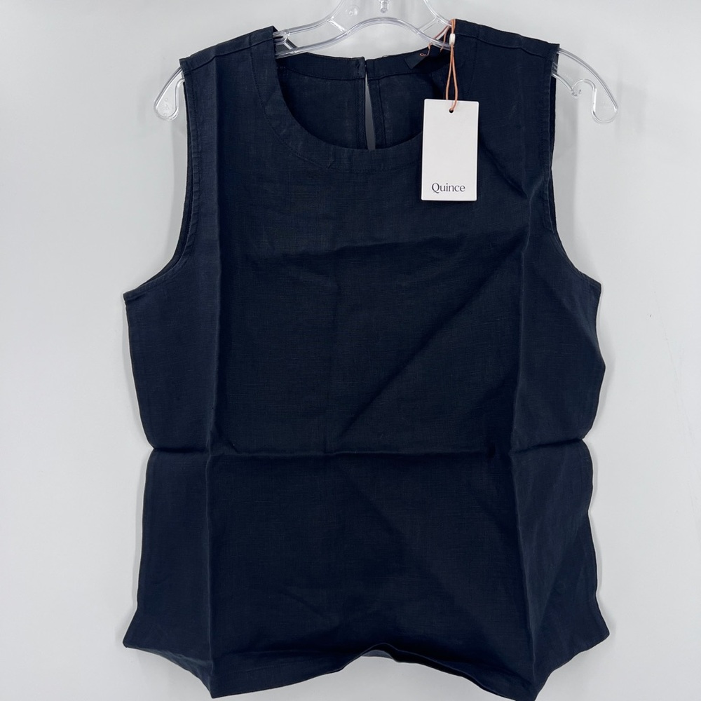 Quince 100% European Linen Tank new medium - Picture 4 of 8